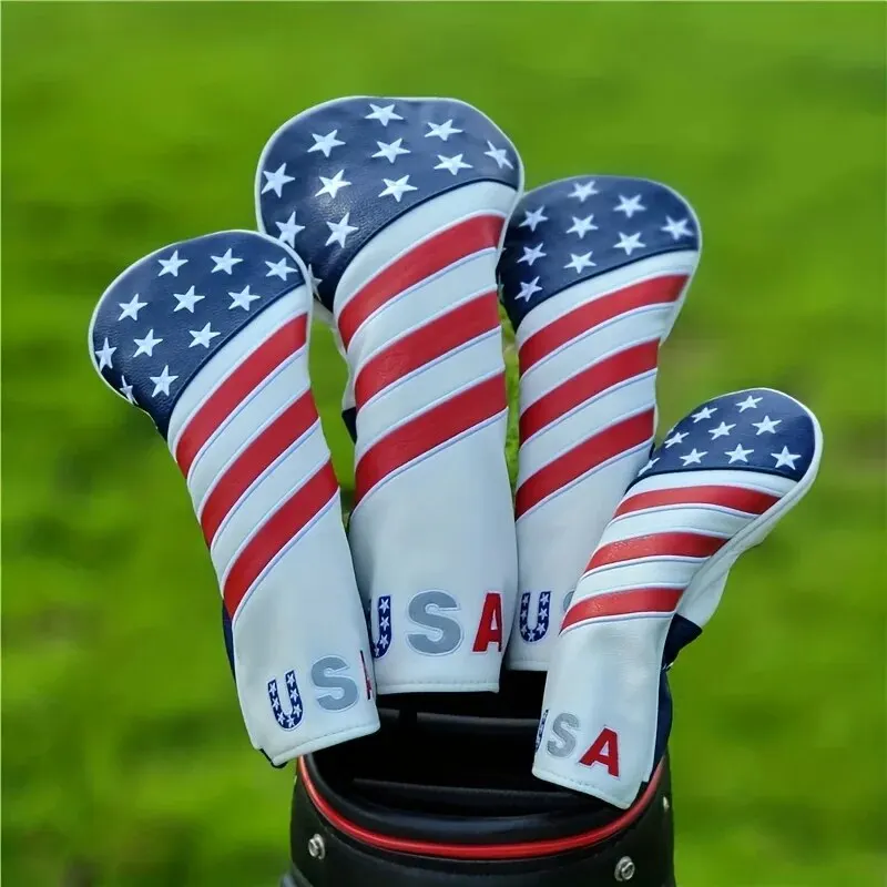 Golf Equipment Set - Set Penutup Kepala Klub Golf Patriotik