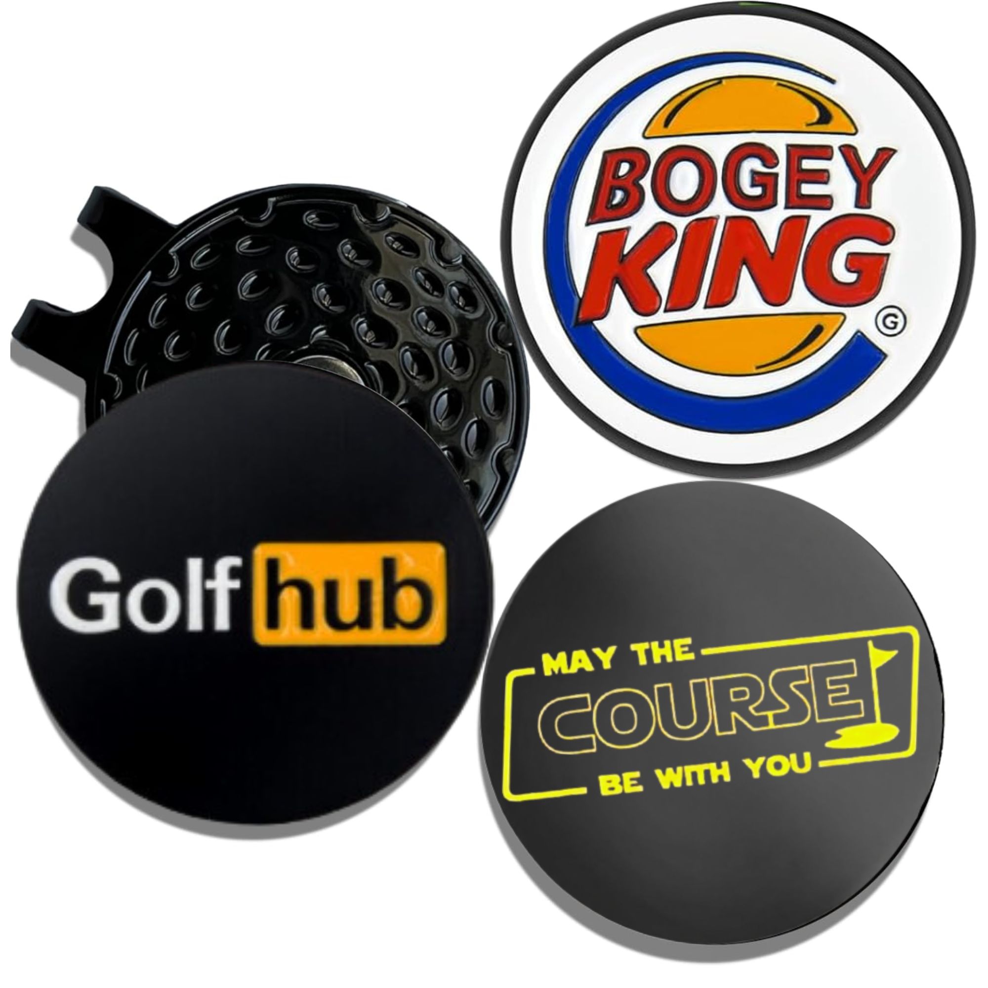 Golf Ball Premium - 3 Buah Penanda Bola Golf Lucu