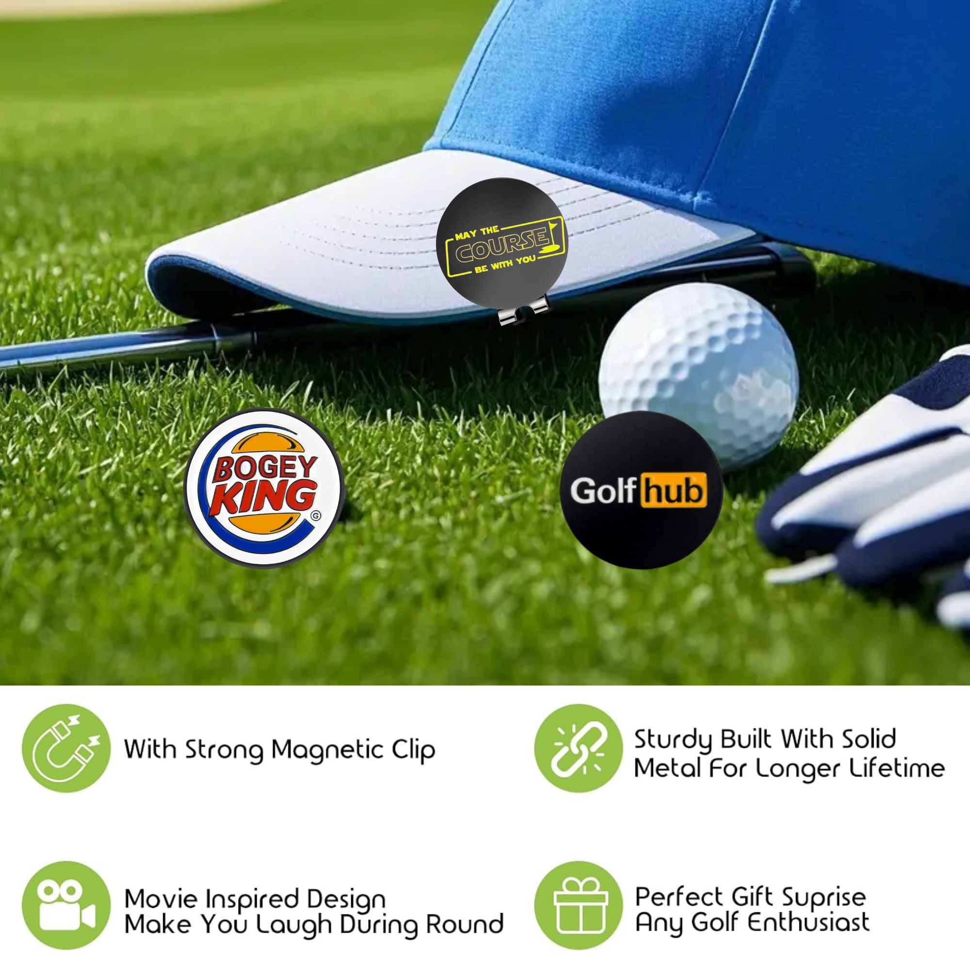 3 Buah Penanda Bola Golf Lucu  - Golf Ball Premium ulasan dan harga