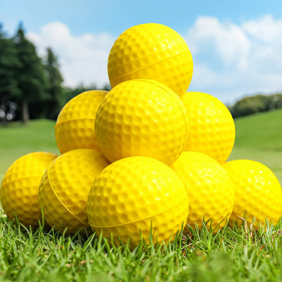 6/12PCS Bola Golf PU Kuning Pr - Golf Ball Premium ulasan dan harga