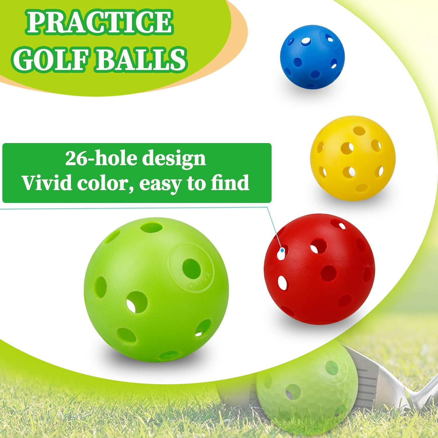 24 Pcs 42MM Aliran Udara Warna - Golf Ball Premium ulasan dan harga